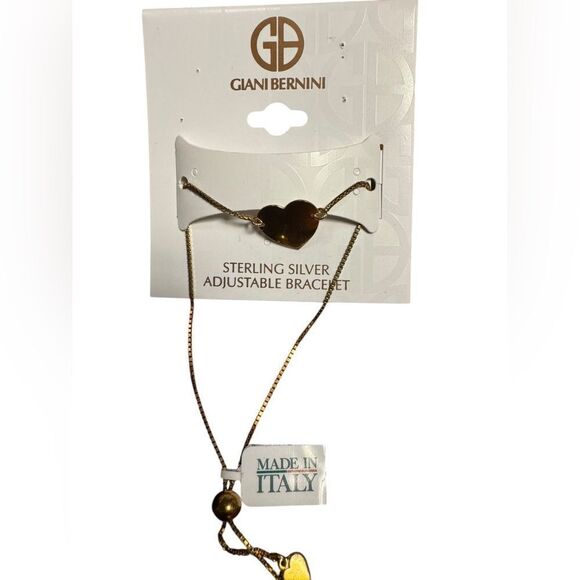 Giani Bernini Gold tone Heart Adjustable sterling silver  Bracelet - Picture 1 of 1